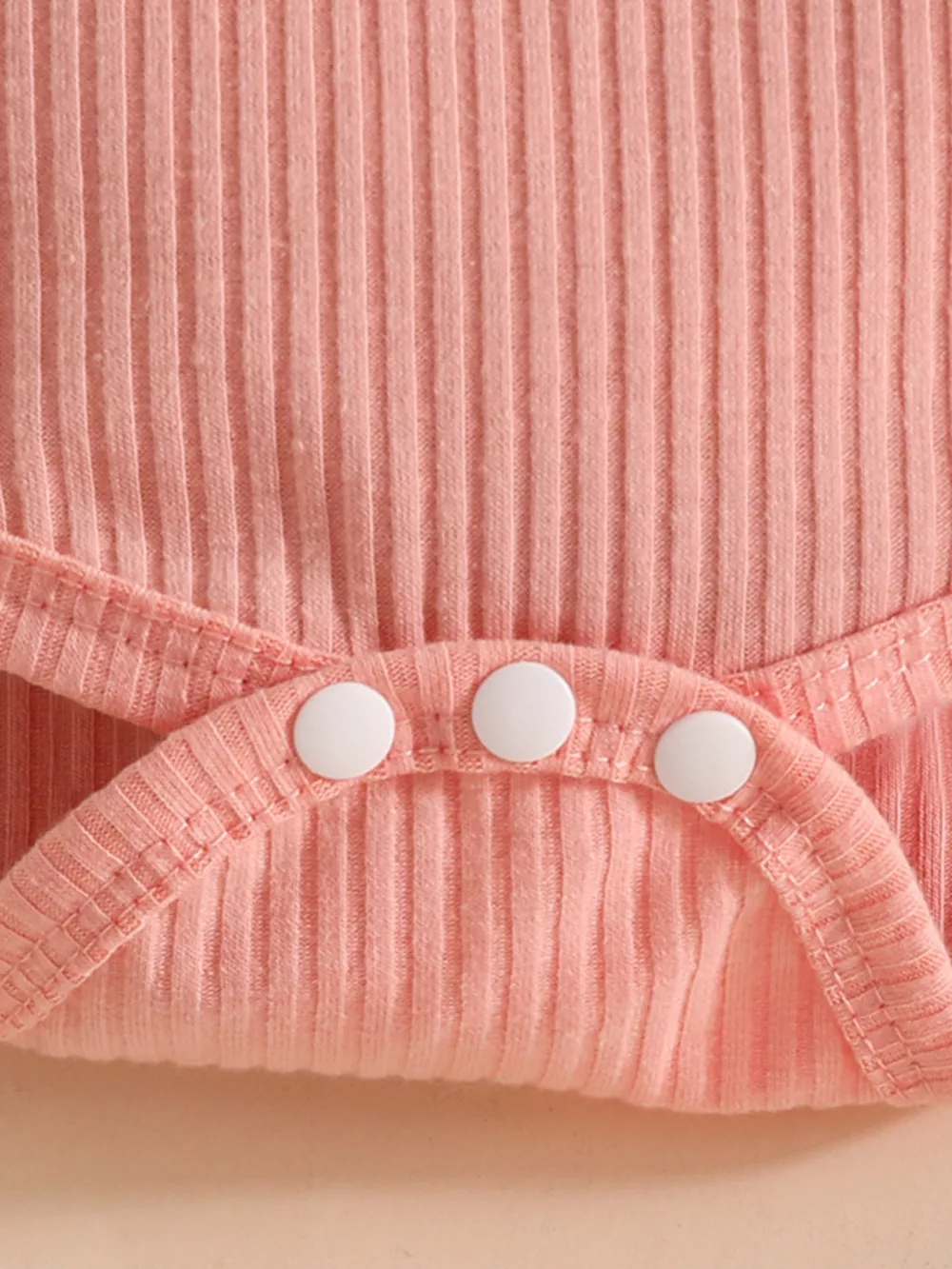 Children's Ruffled Ribbed Bodysuit and Skirt Set with Headband, image 3