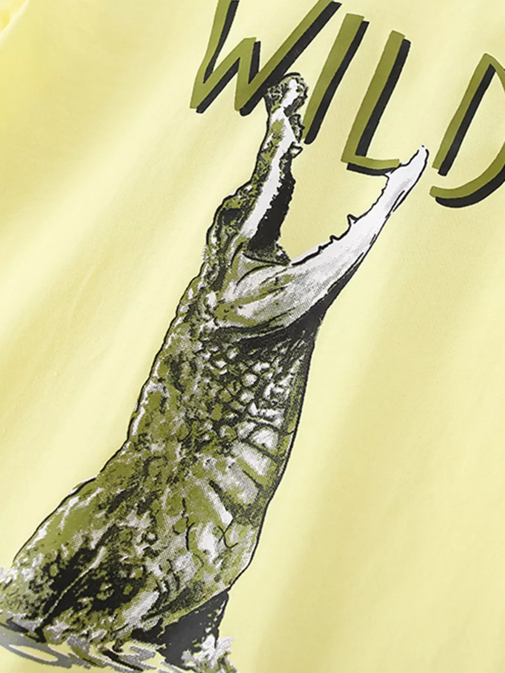 Children's Wild Crocodile Graphic Short Sleeve T-Shirt, image 3