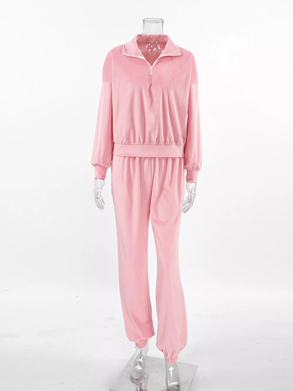 Quarter Zip Long Sleeve Top and Pants Set, image 5