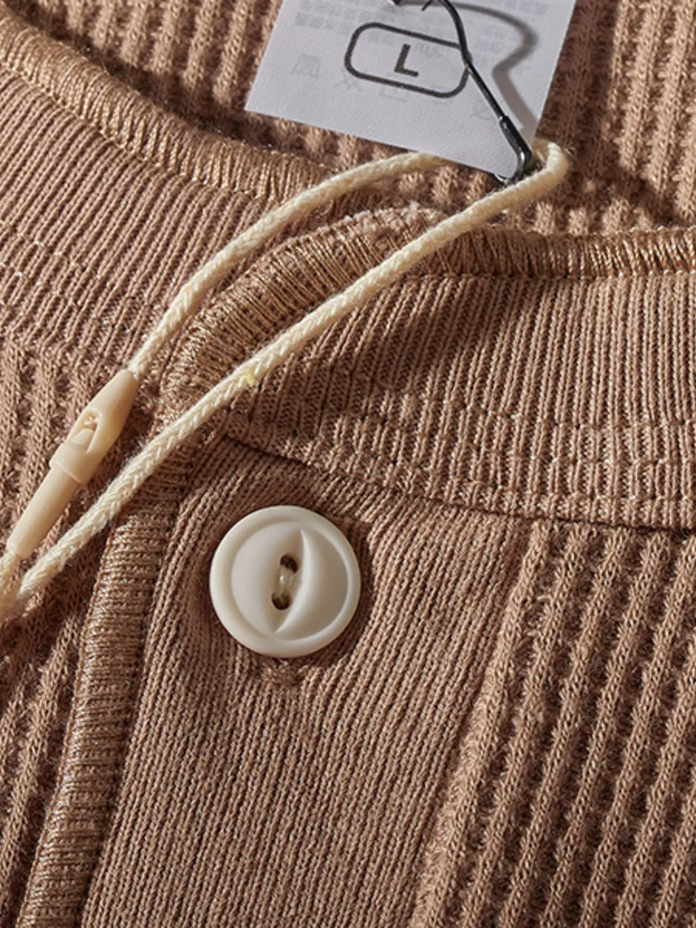 Men's Plus Size Button Detail Long Sleeve T-Shirt, image 10