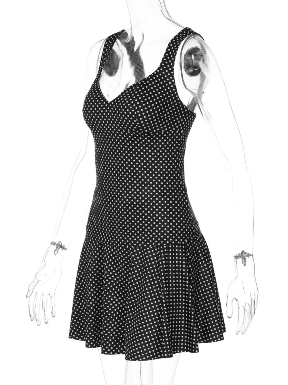 Polka Dot Print Crop Top and Skirt Set, image 10