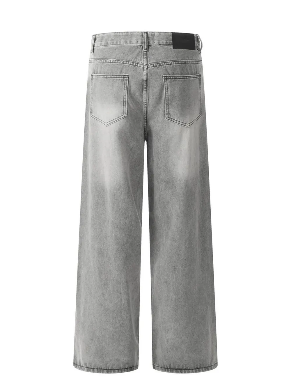 Men's High-Rise Wide Leg Washed Jeans, image 2