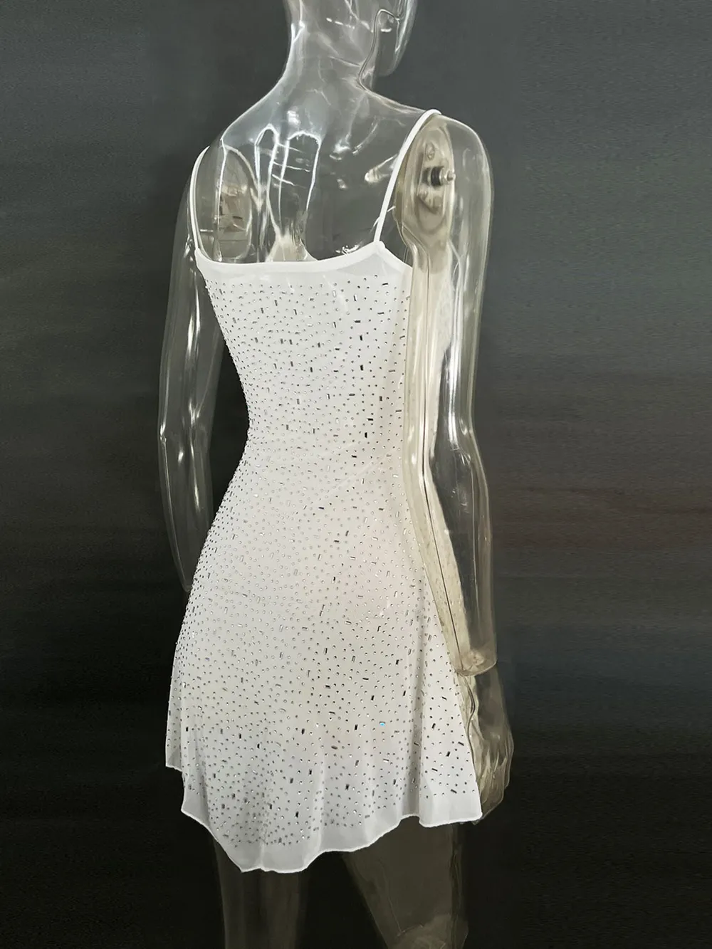 Rhinestone Decor Mini Cami Dress, image 24