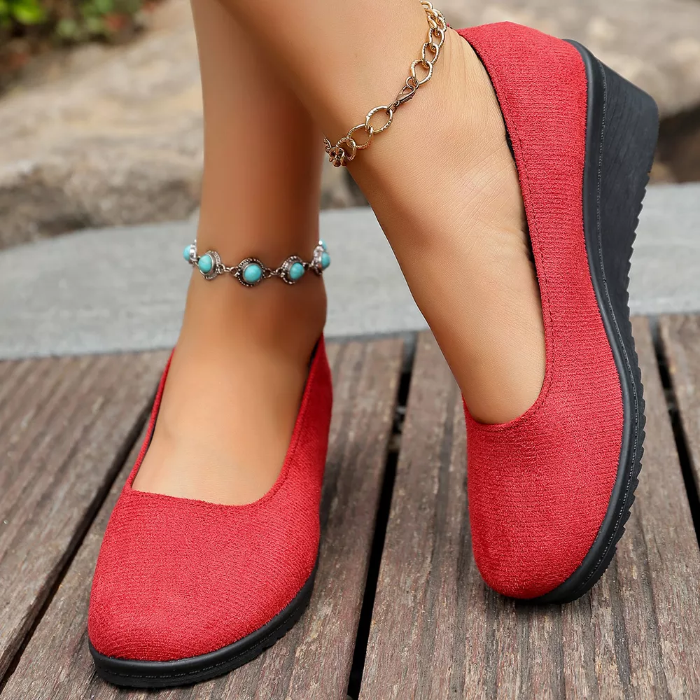 Wedge Heel Slip-On Loafers, image 4