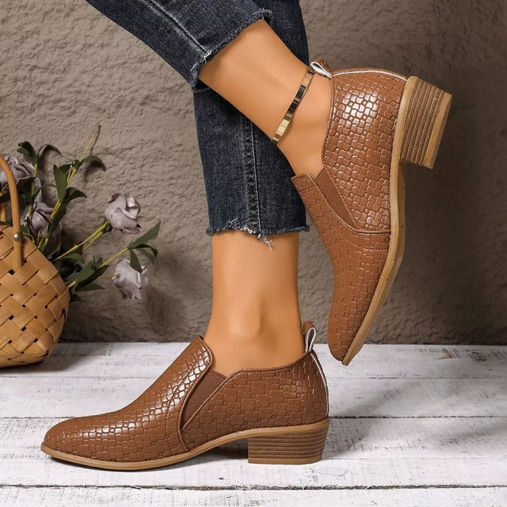 Point Toe Block Heels Ankle Boots, image 11