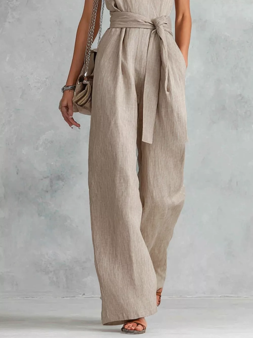 Sleeveless Wide Leg Jumpsuit, image 3