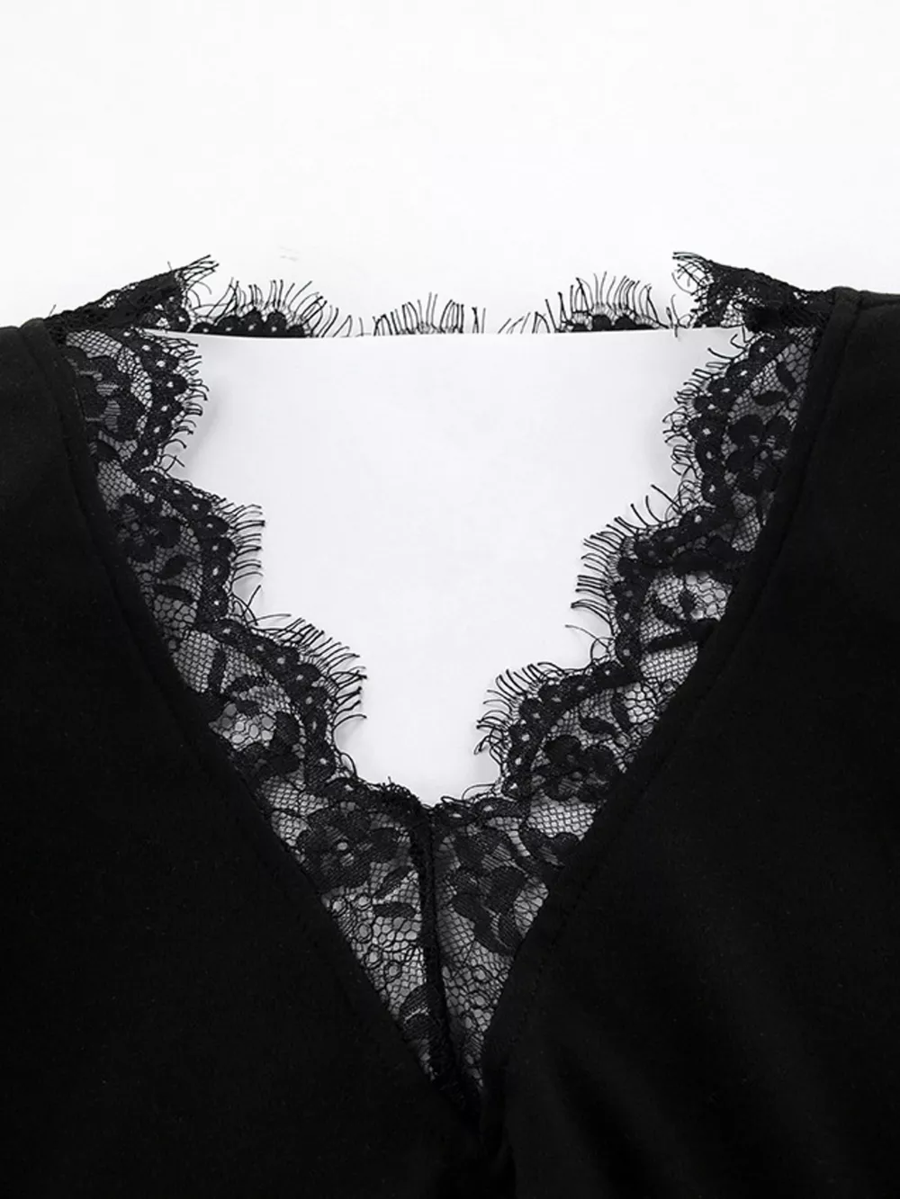Lace Trim Bodycon Mini Dress, image 7