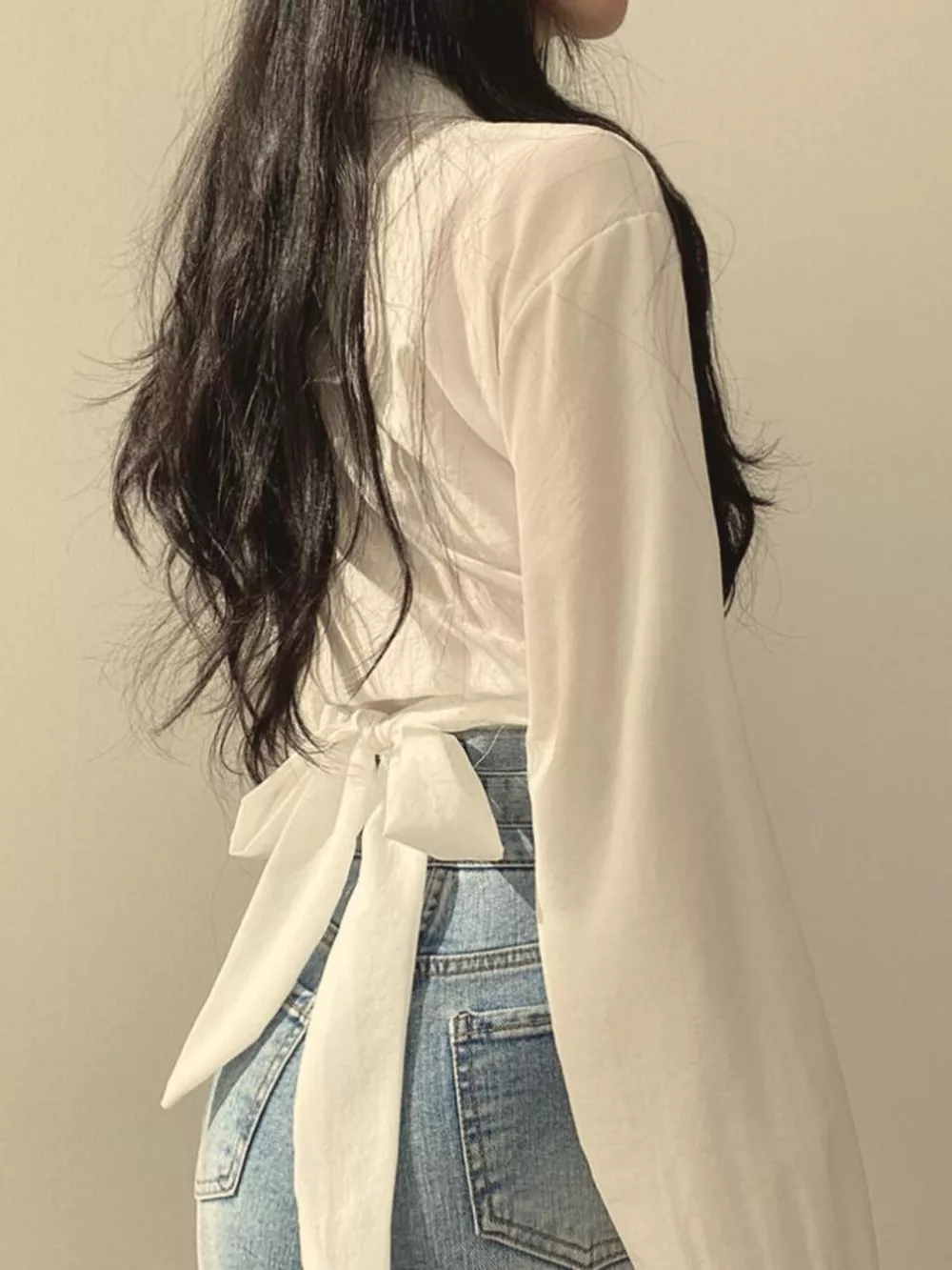 Twisted Front Long Sleeve Shirt, image 3