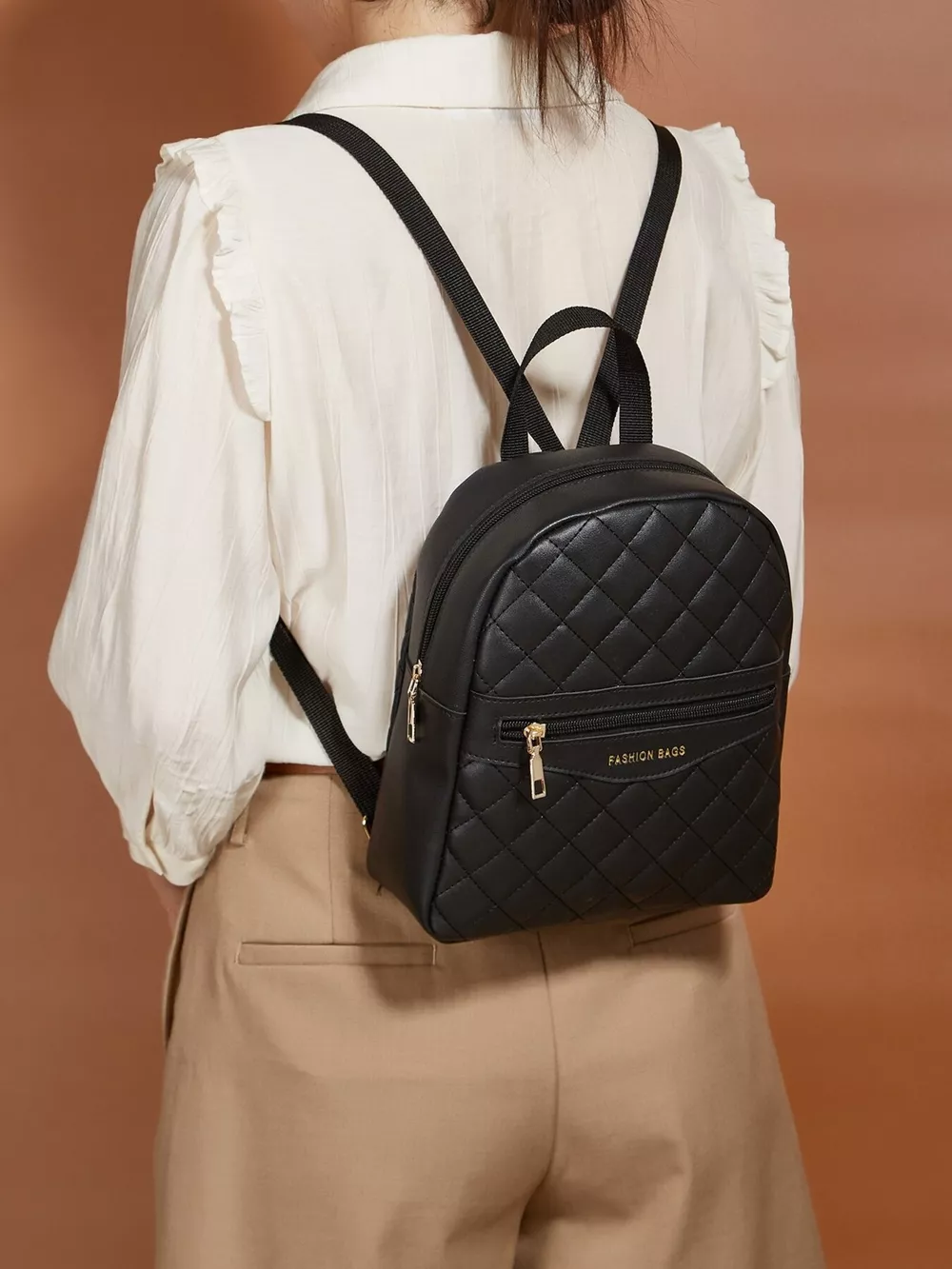 Quilted Lightweight Backpack Bag, image 2