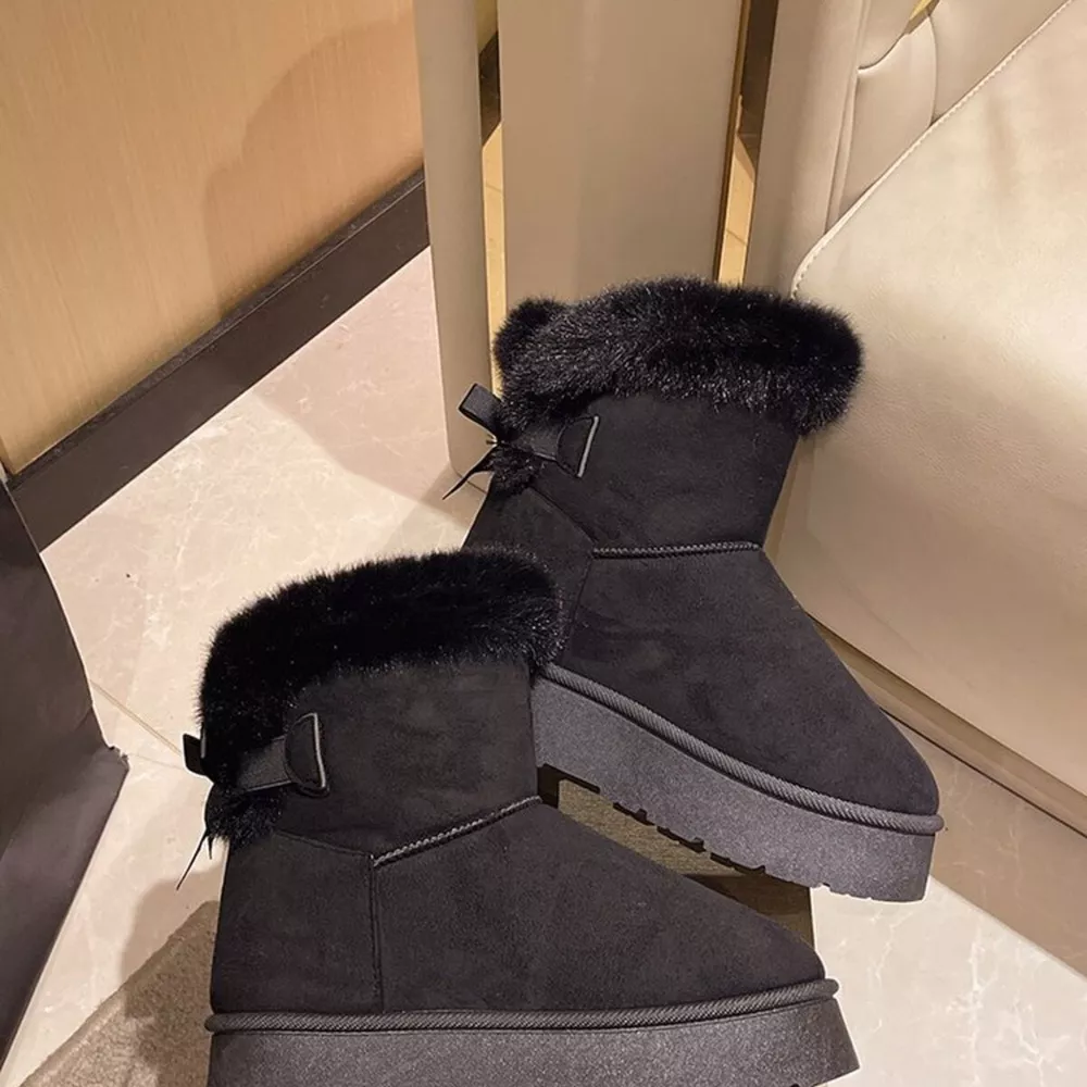 Round Toe Fuzzy Boots, image 9