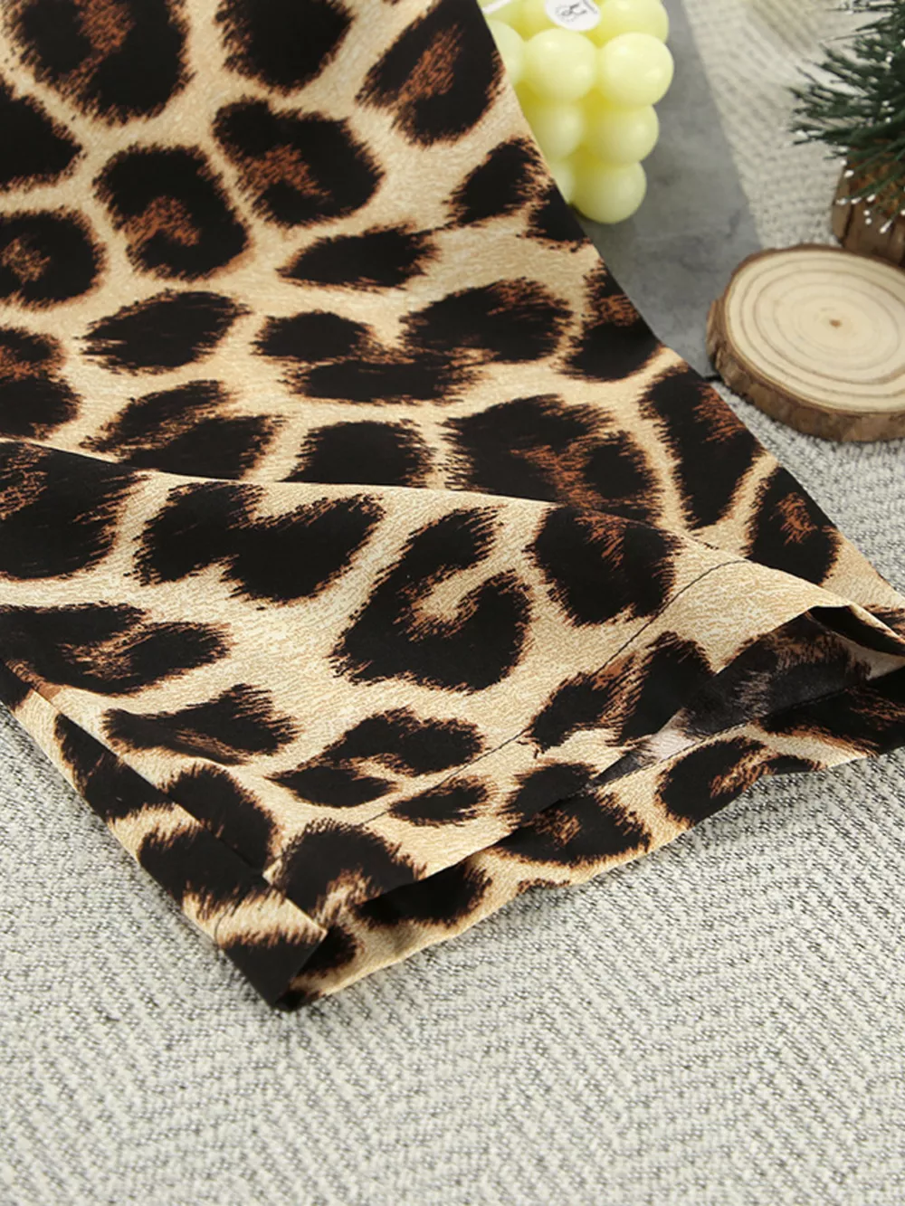 Leopard Cami & Cardigan and Shorts Three-Piece Lounge Set, image 17