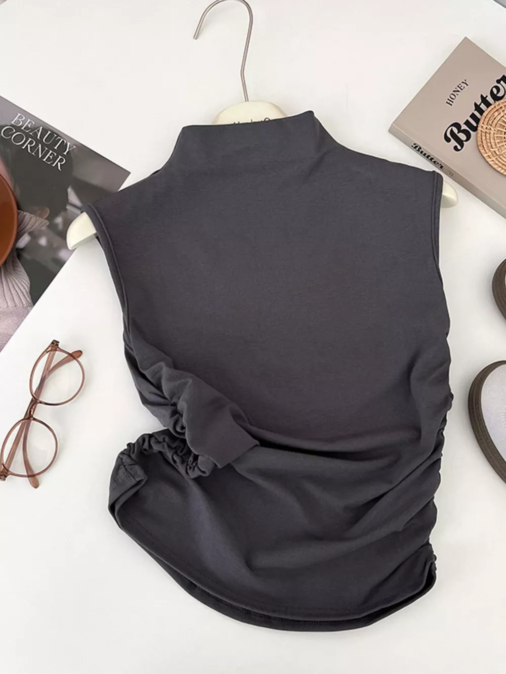 Ruched Mock Neck Tank, image 23