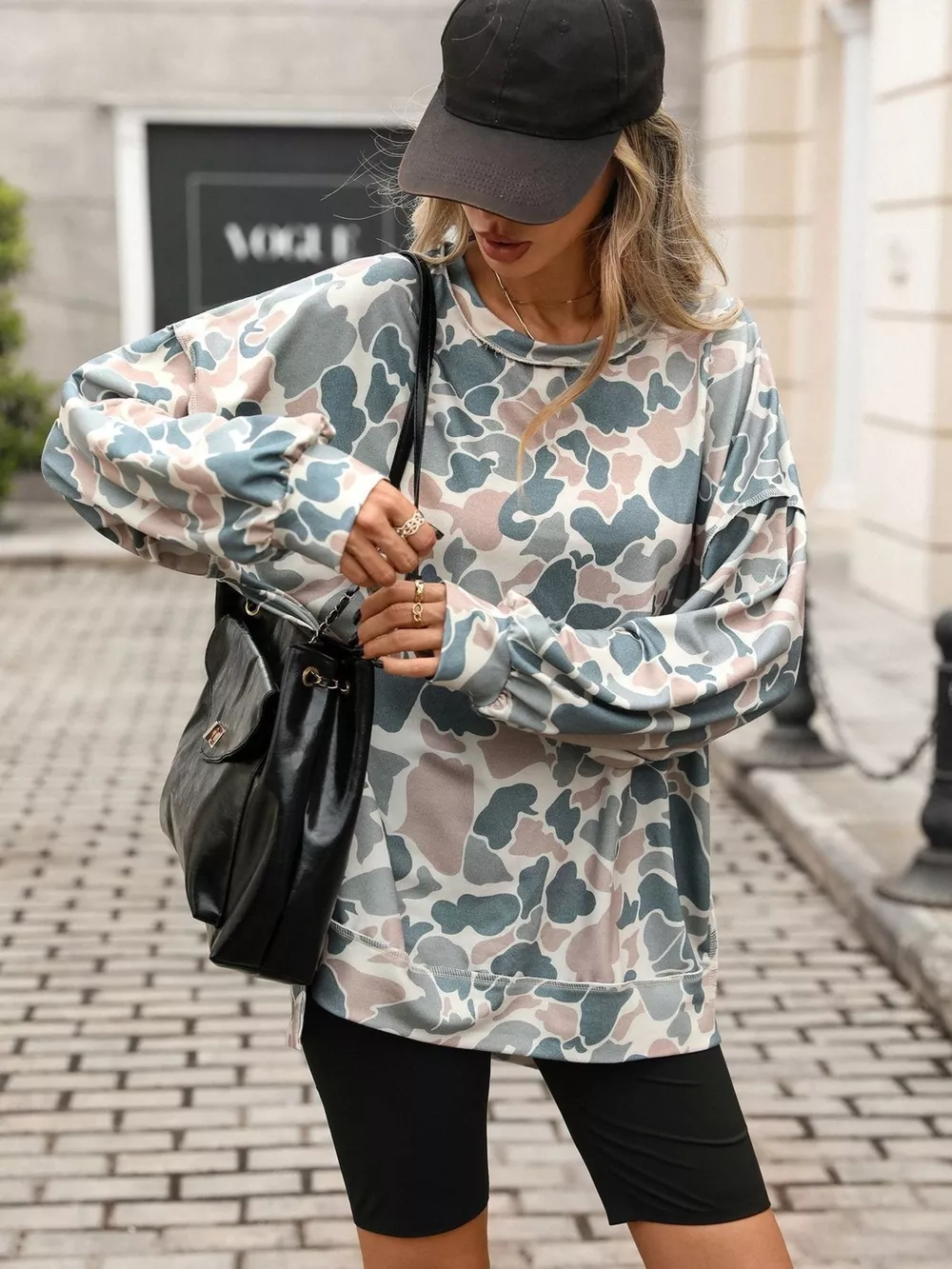 Printed Round Neck Sweatshirt, image 10