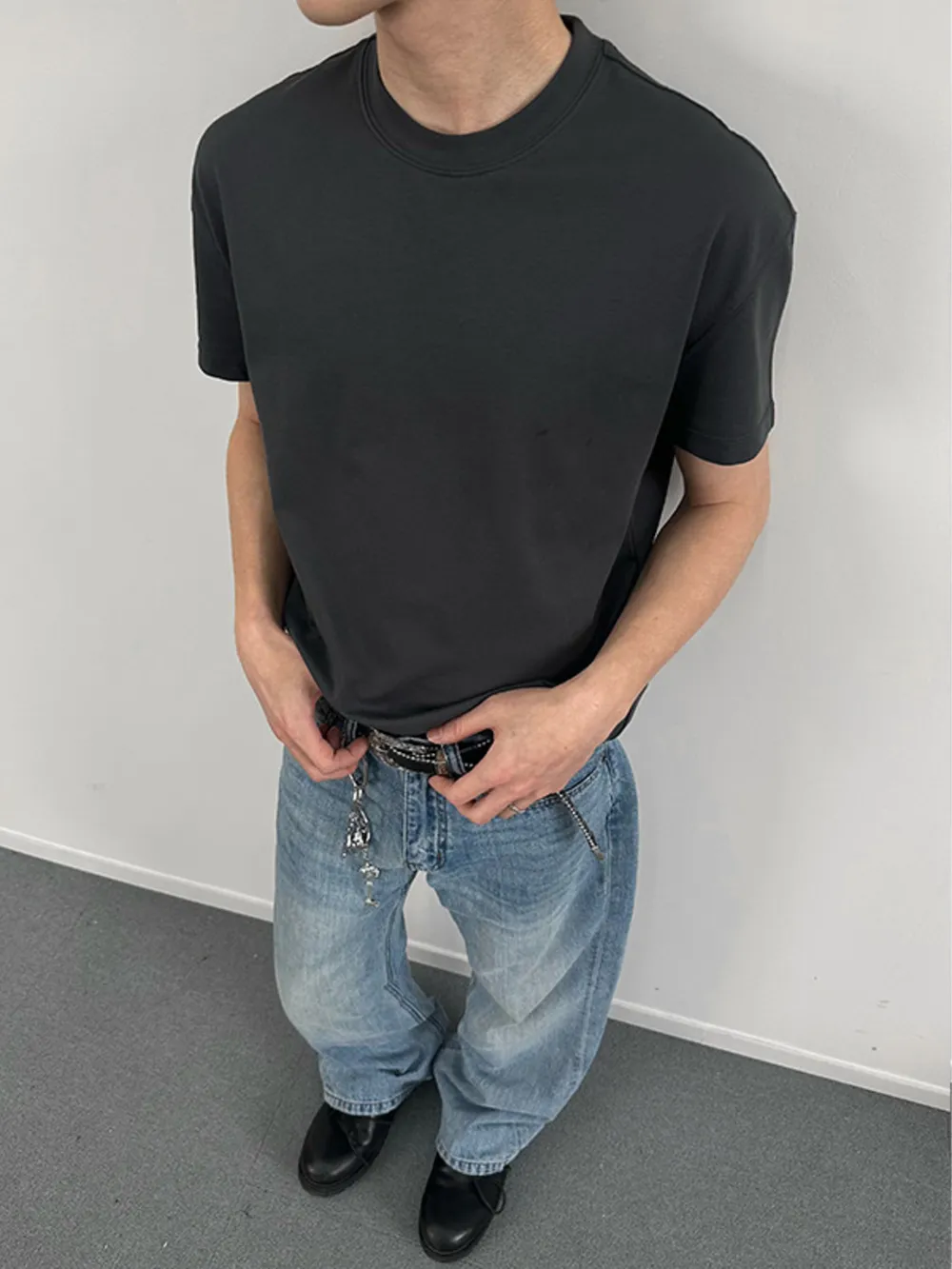 Men's Solid Color Casual T-Shirt, image 3