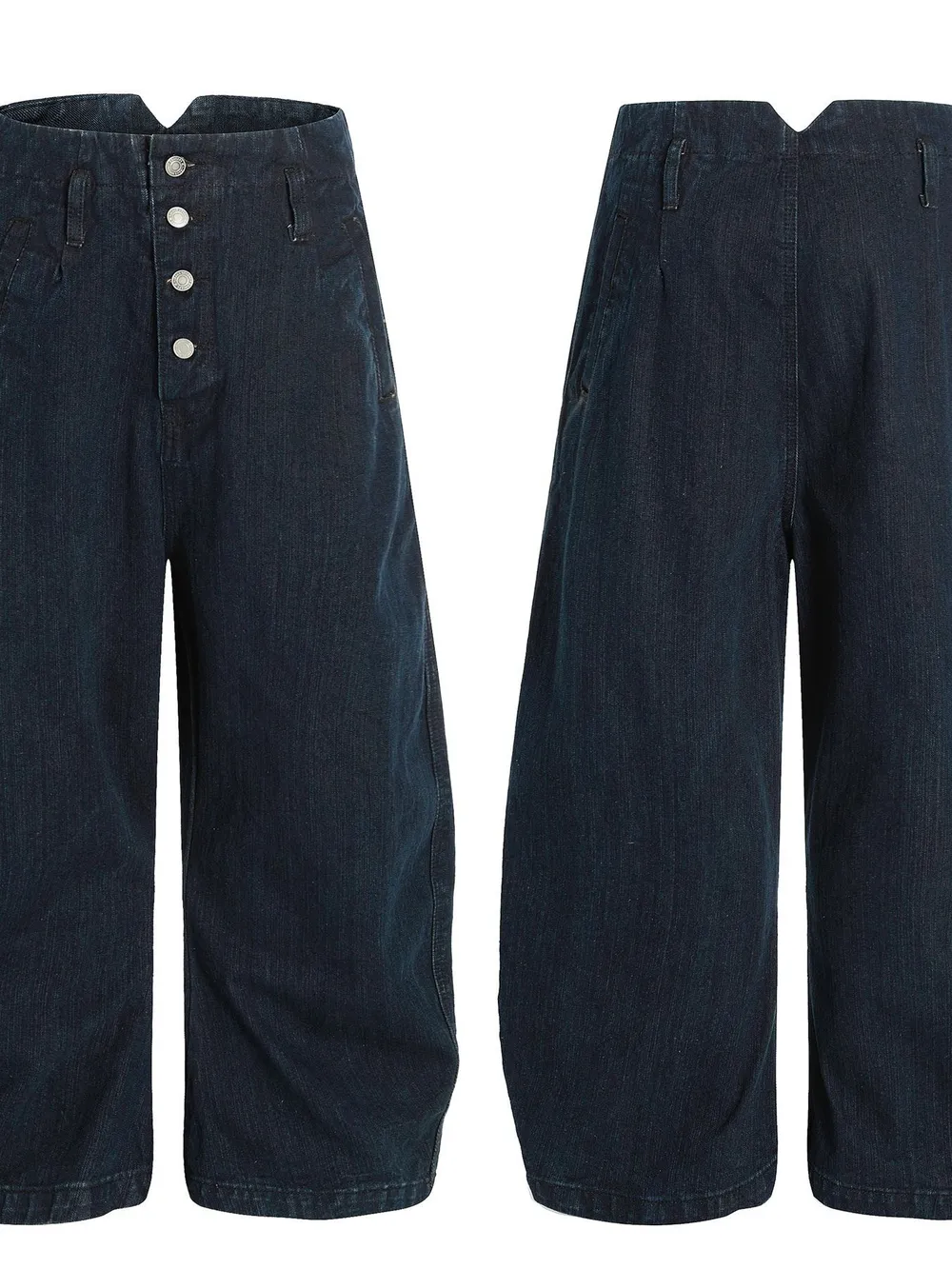 Men's Washed Button Fly Curved Jeans, image 4