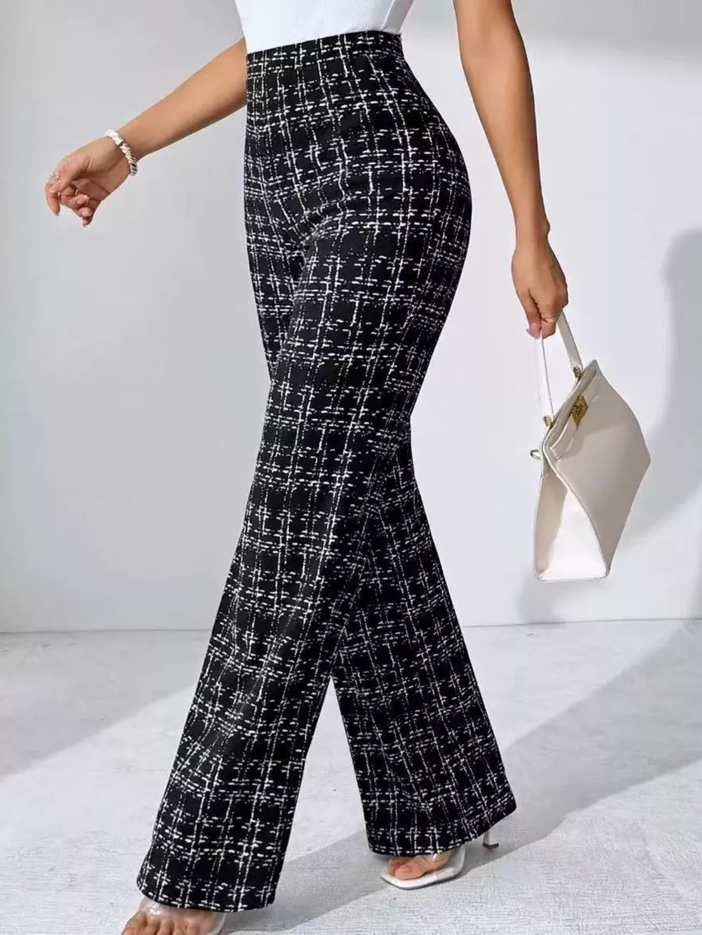 Plaid Wide Leg Pants, image 2
