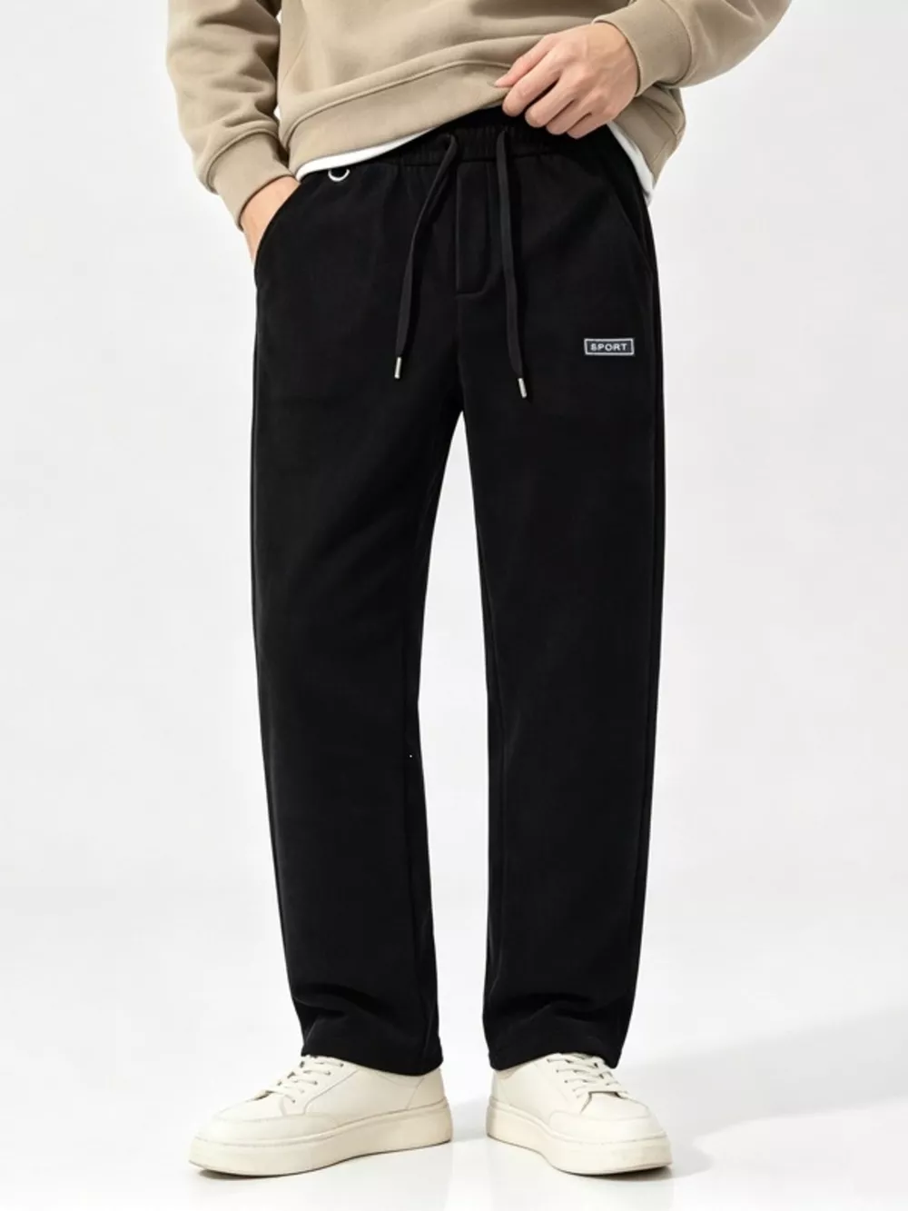 Men's Plus Size Casual Drawstring Wide Leg Pants