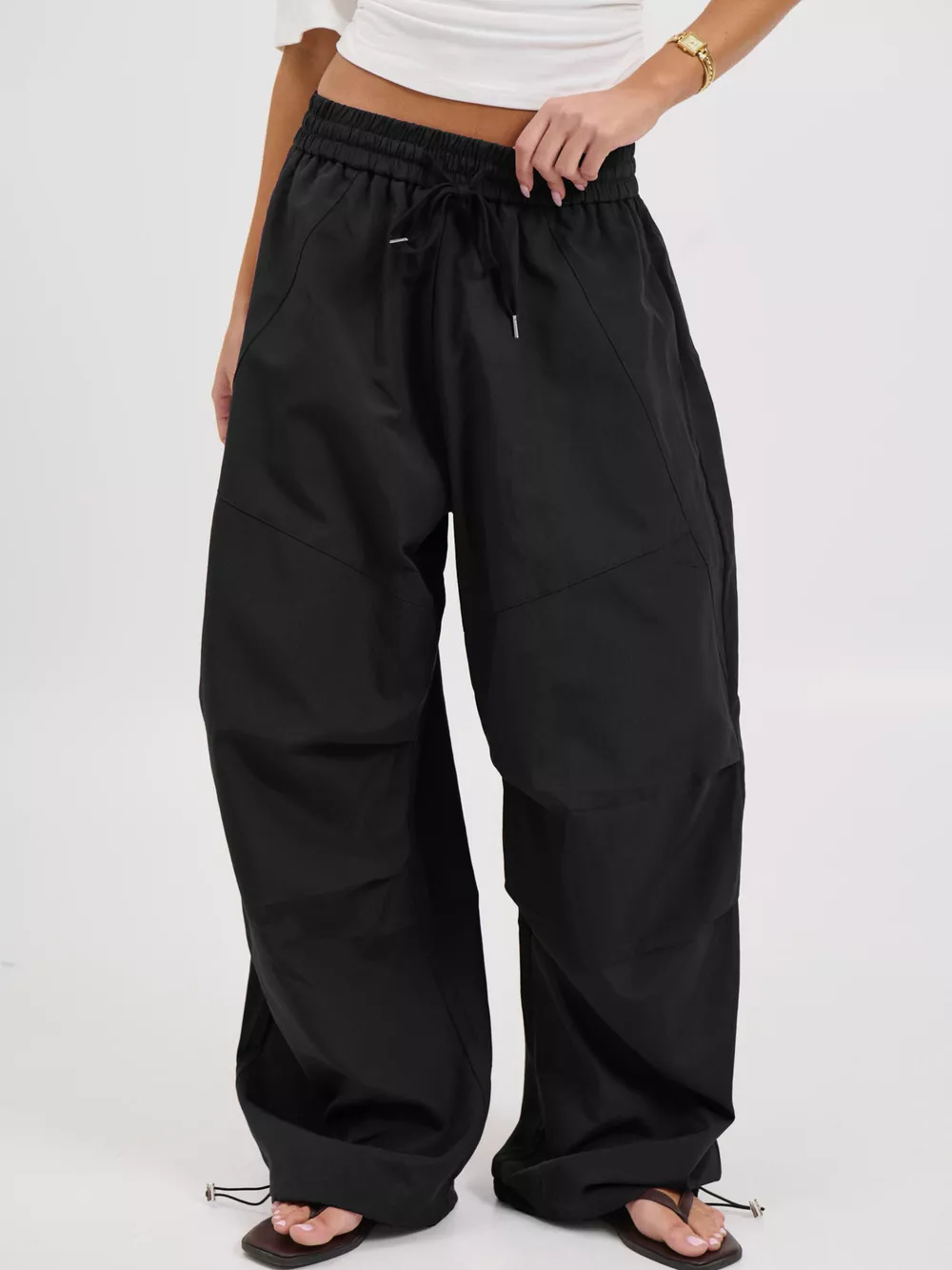 Drawstring Wide Leg Pants, image 5