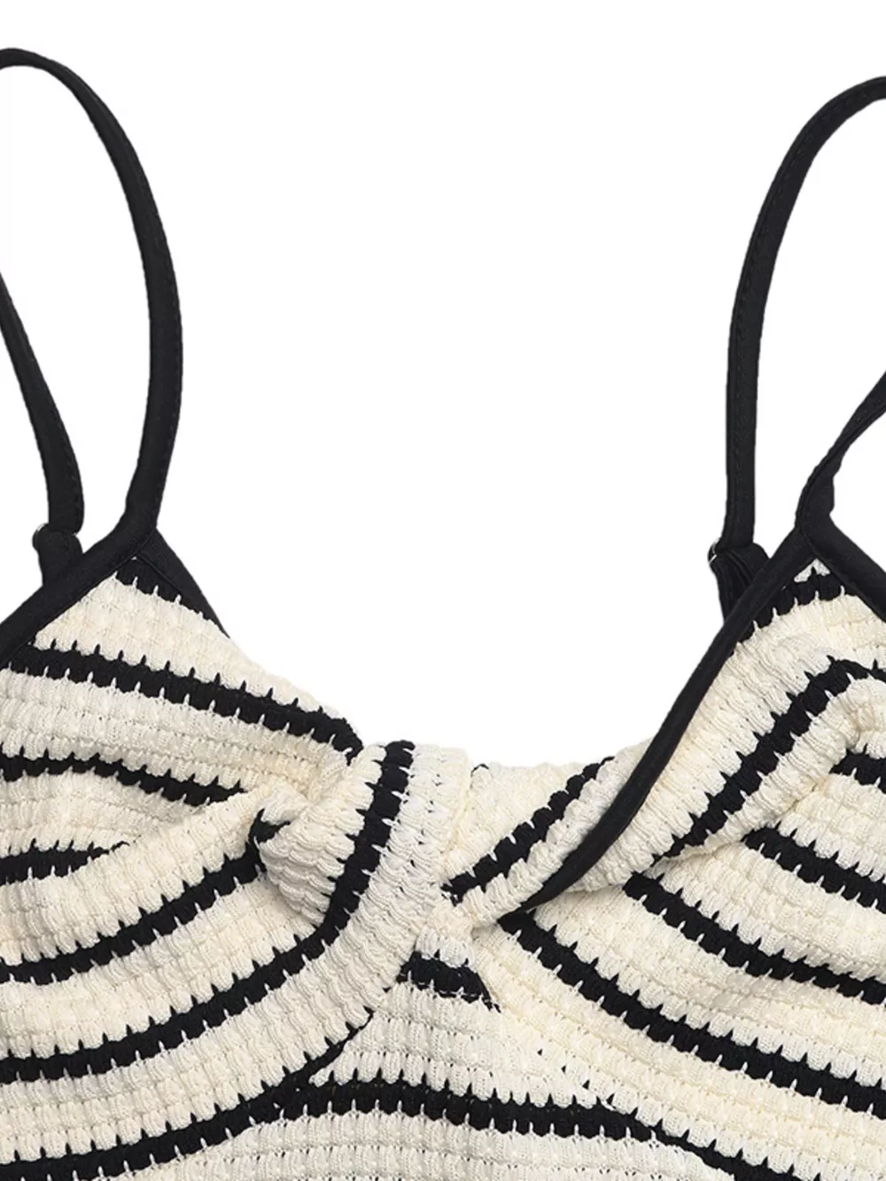 Striped Knit Twisted Bodycon Midi Dress, image 2