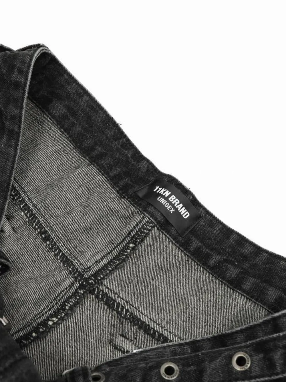 Men's Distressed Cargo Wide Leg Jeans, image 14