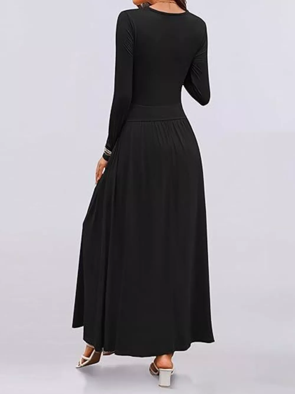 Long Sleeve Maxi Dress with Pockets, image 7