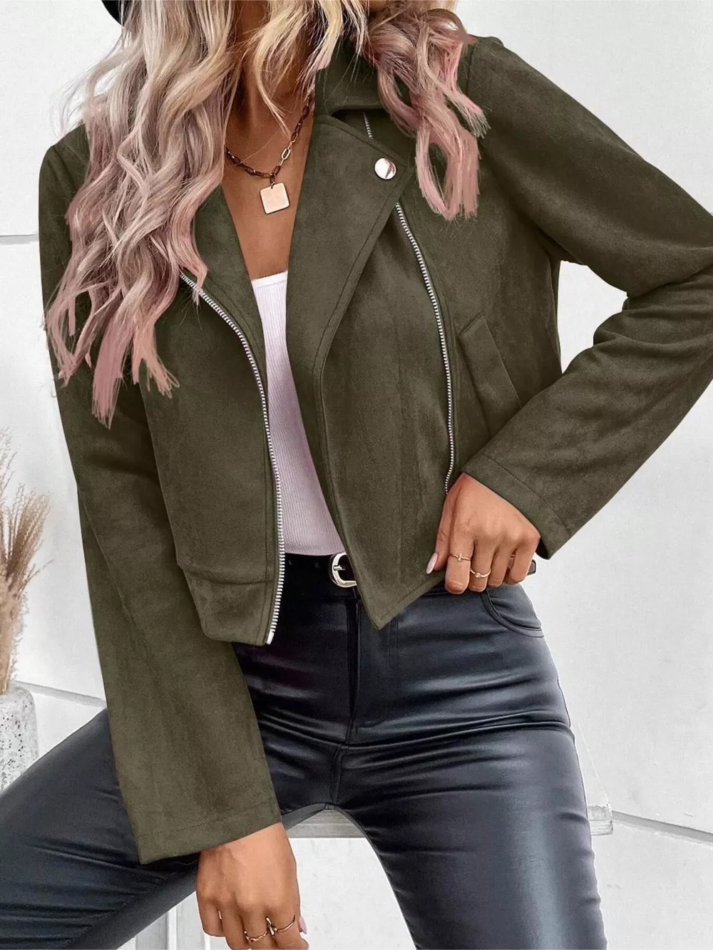 Zip Up Moto Jacket, image 15