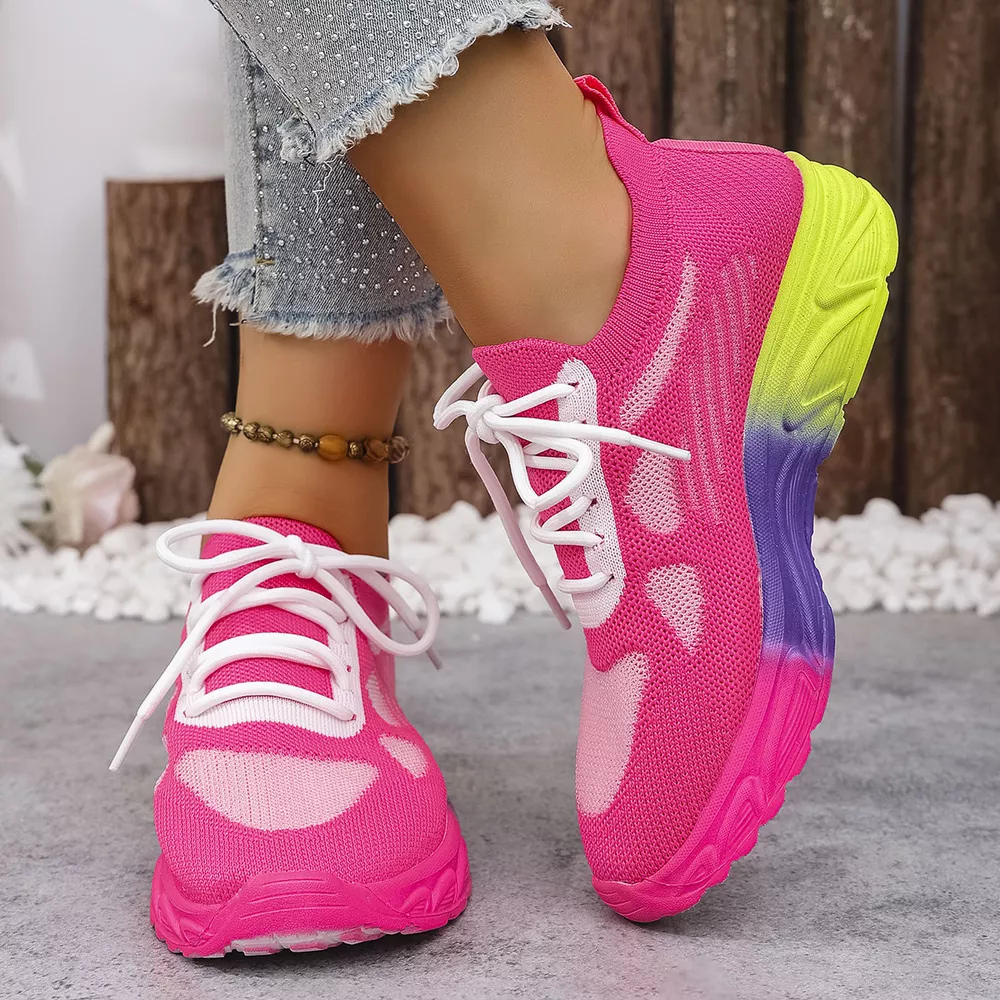 Lace Up Round Toe Sneakers, image 4