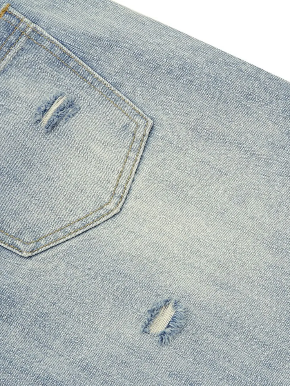 Men's Washed Wide Leg Cropped Jeans, image 6