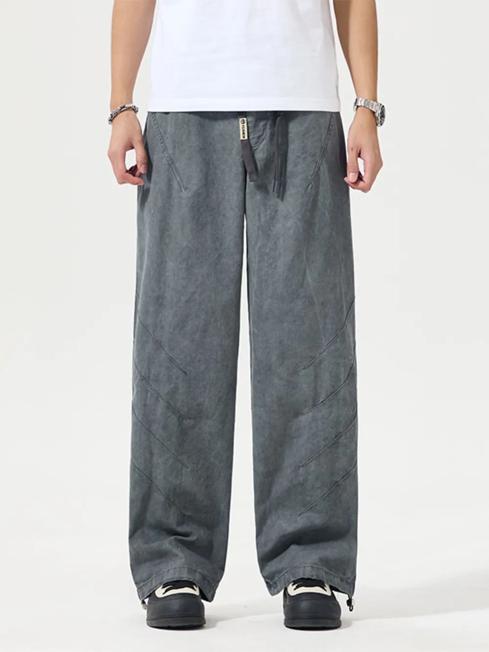 Men's Full Size Wide Leg Pants Plus Size