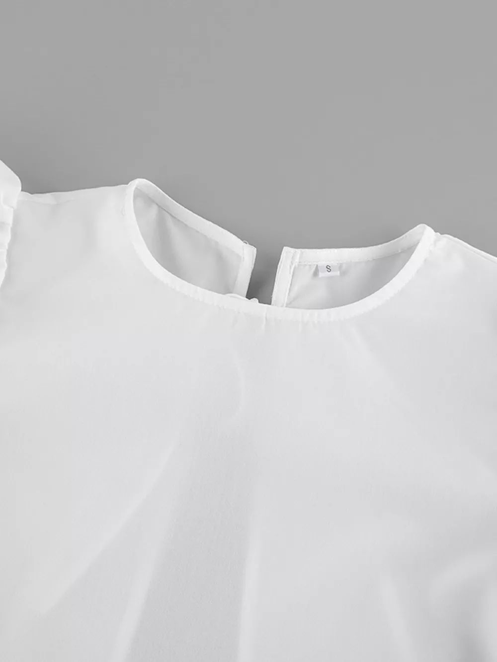 Ruffle Trim Long Sleeve Blouse, image 8
