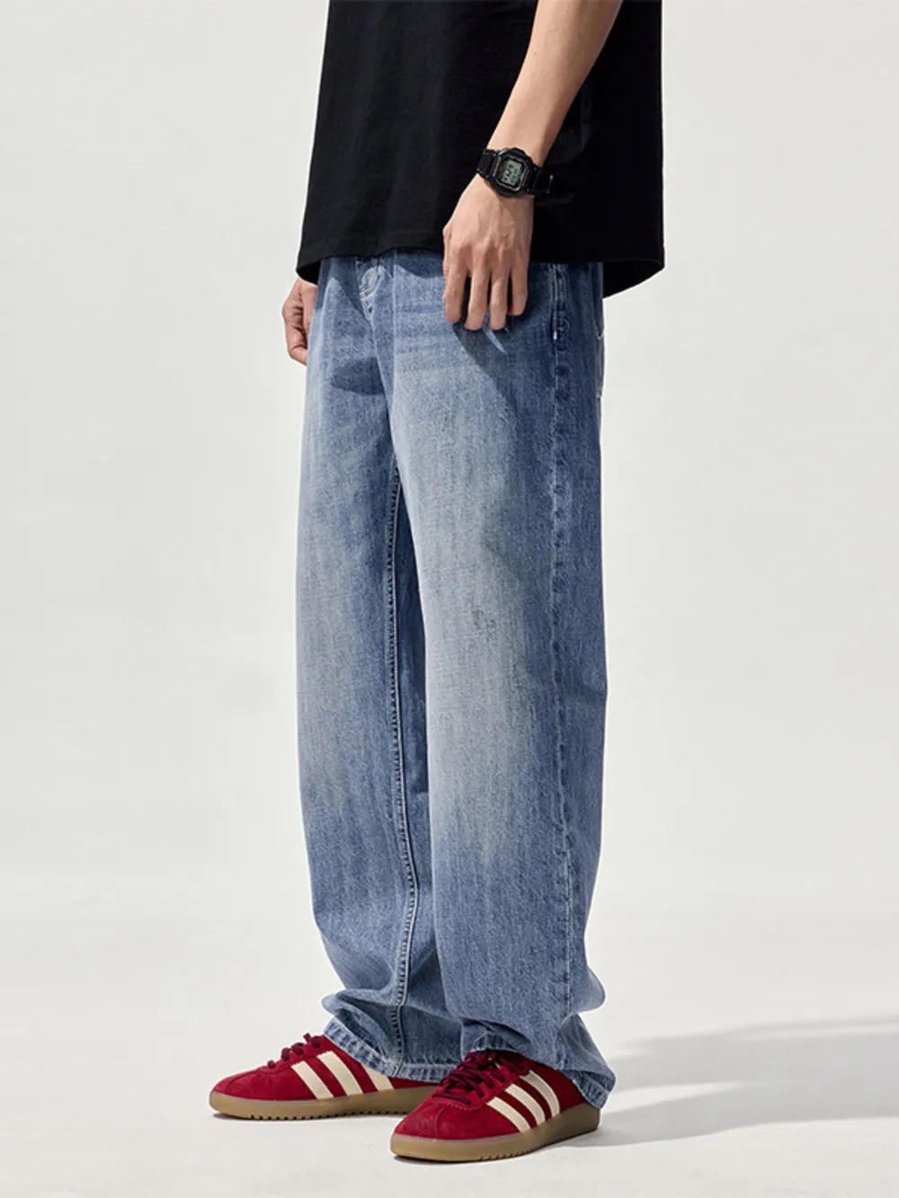 Men's Wide Leg Jeans, image 2