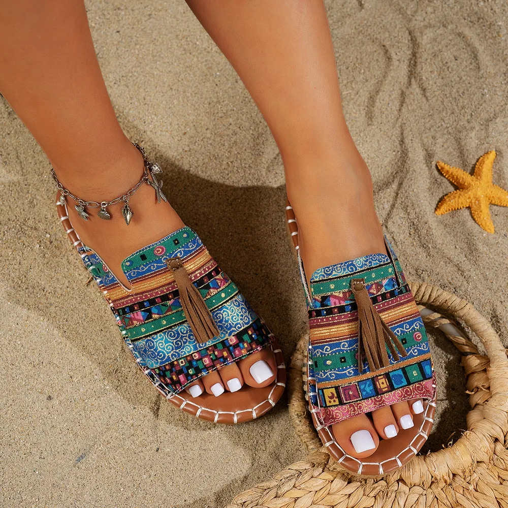 Tassel Open Toe Sandals, image 2