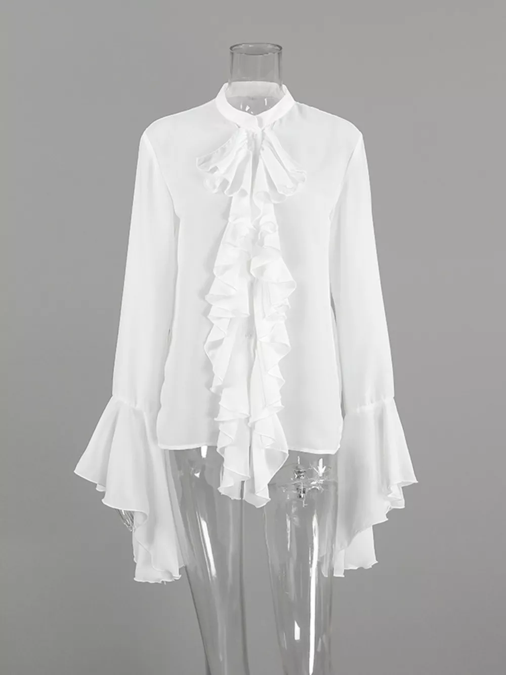 Ruffle Trim Flounce Sleeve Blouse, image 8