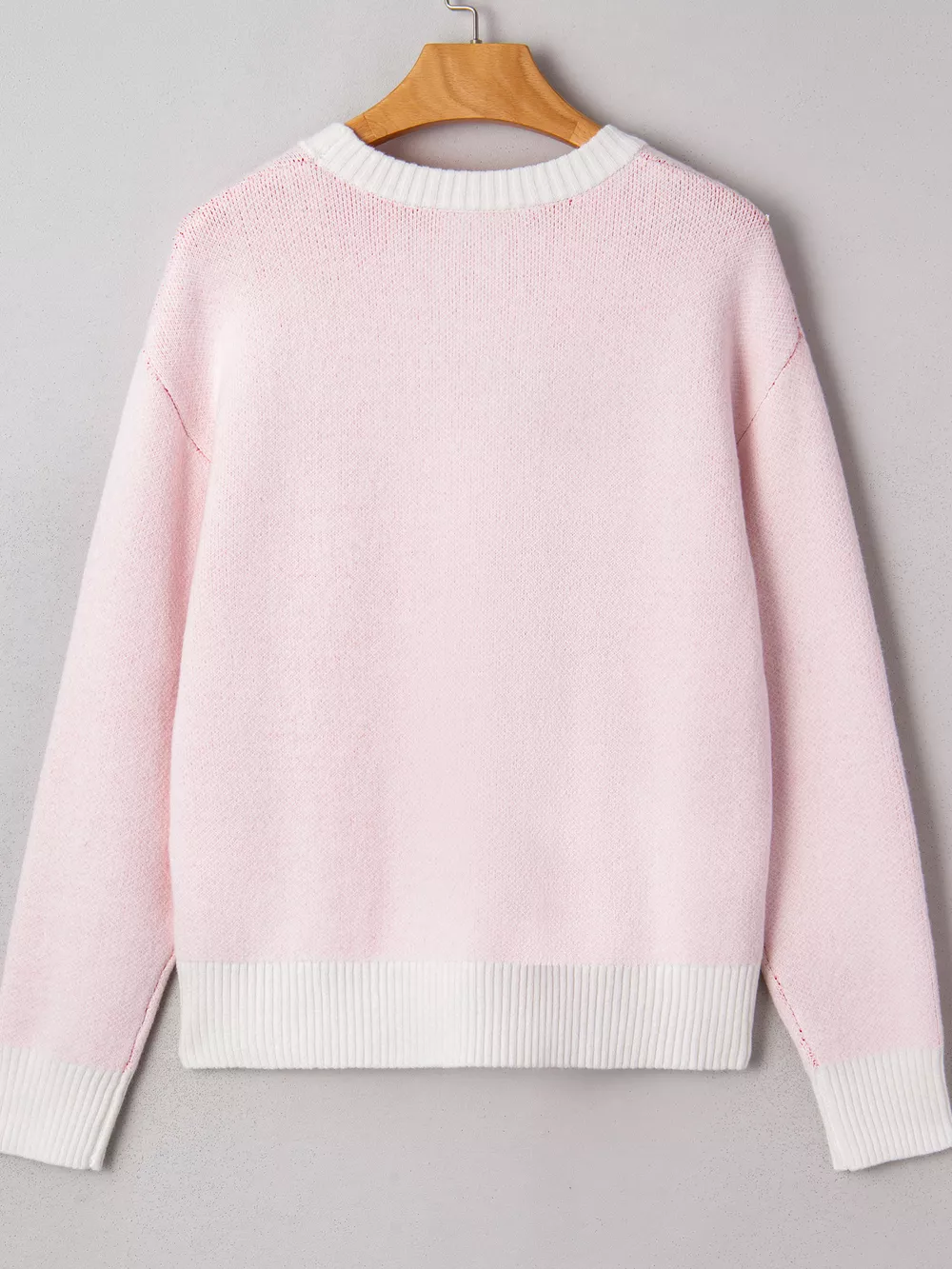 Cherry Pattern Drop Shoulder Sweater, image 2