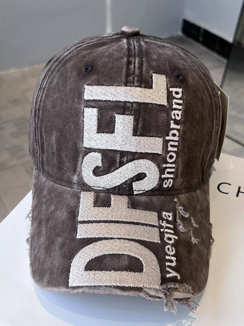 Distressed Embroidered Baseball Cap, image 3