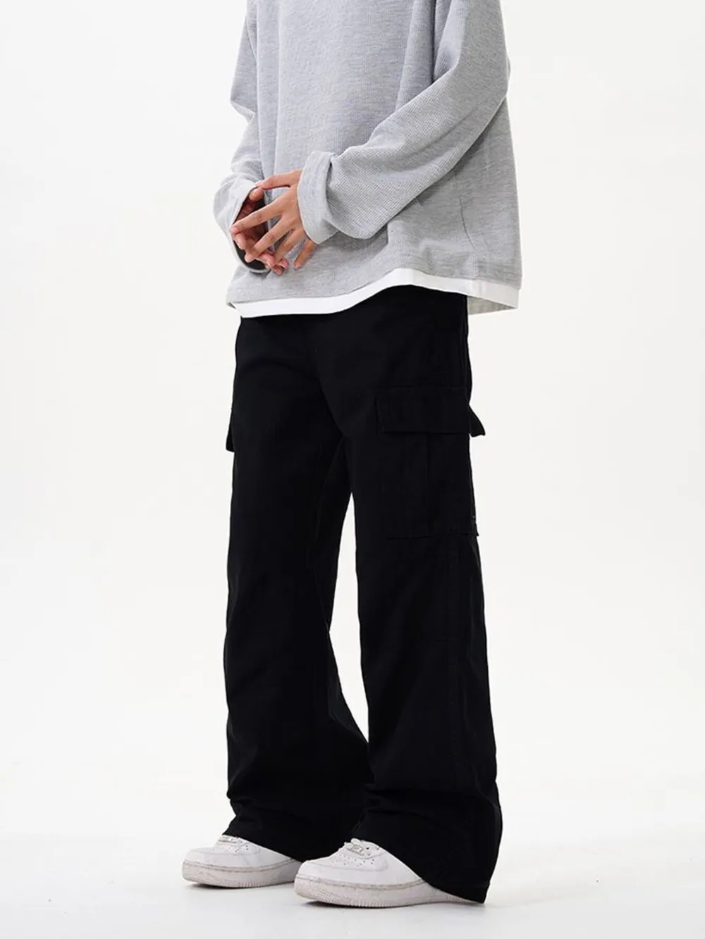 Men's Wide Leg Cargo Pants, image 10