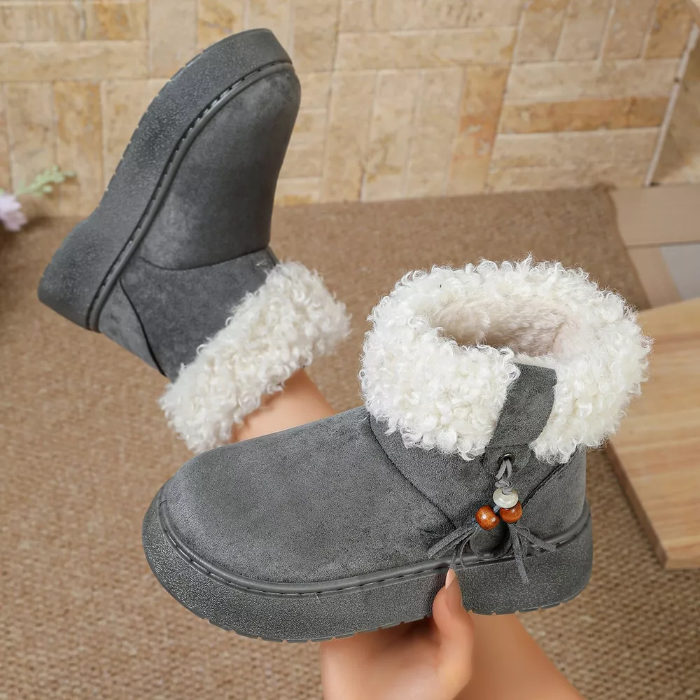 Round Toe Faux Fur Lined Boots, image 13