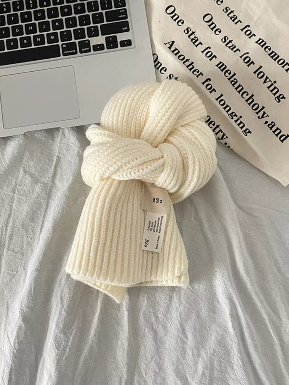 Knitted Ribbed Scarf, image 5