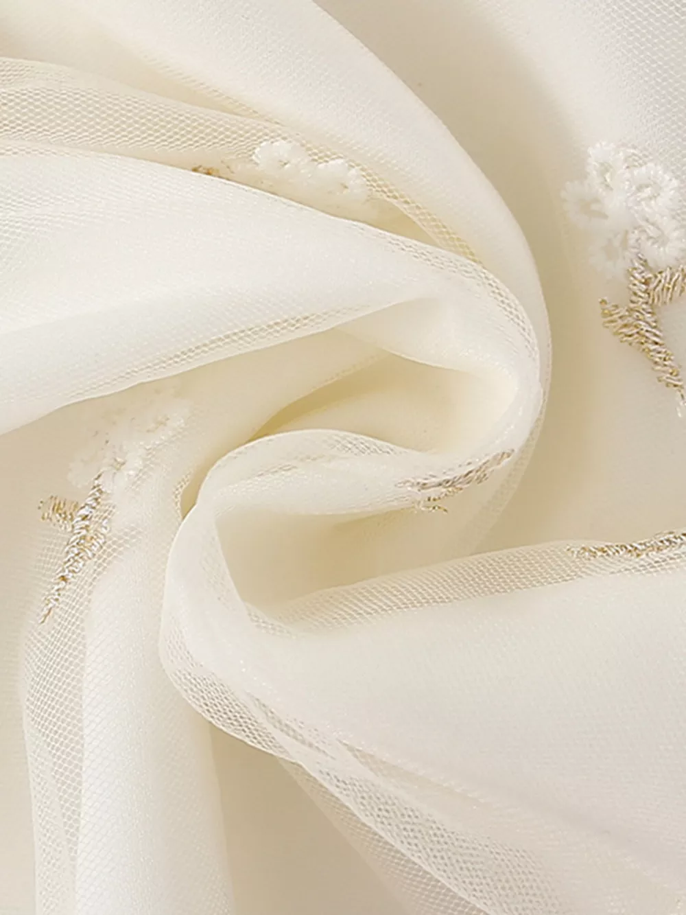 Children's Embroidered Floral Tulle Dress with Lace Detail, image 3