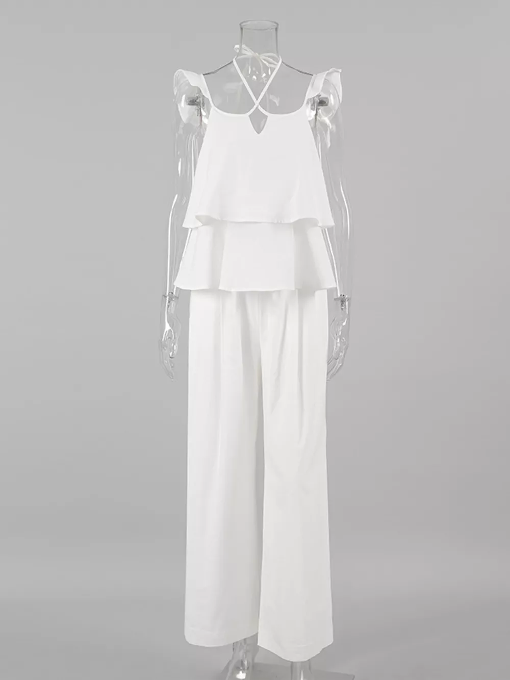Layered Ruffled Cami and Pants Set, image 5