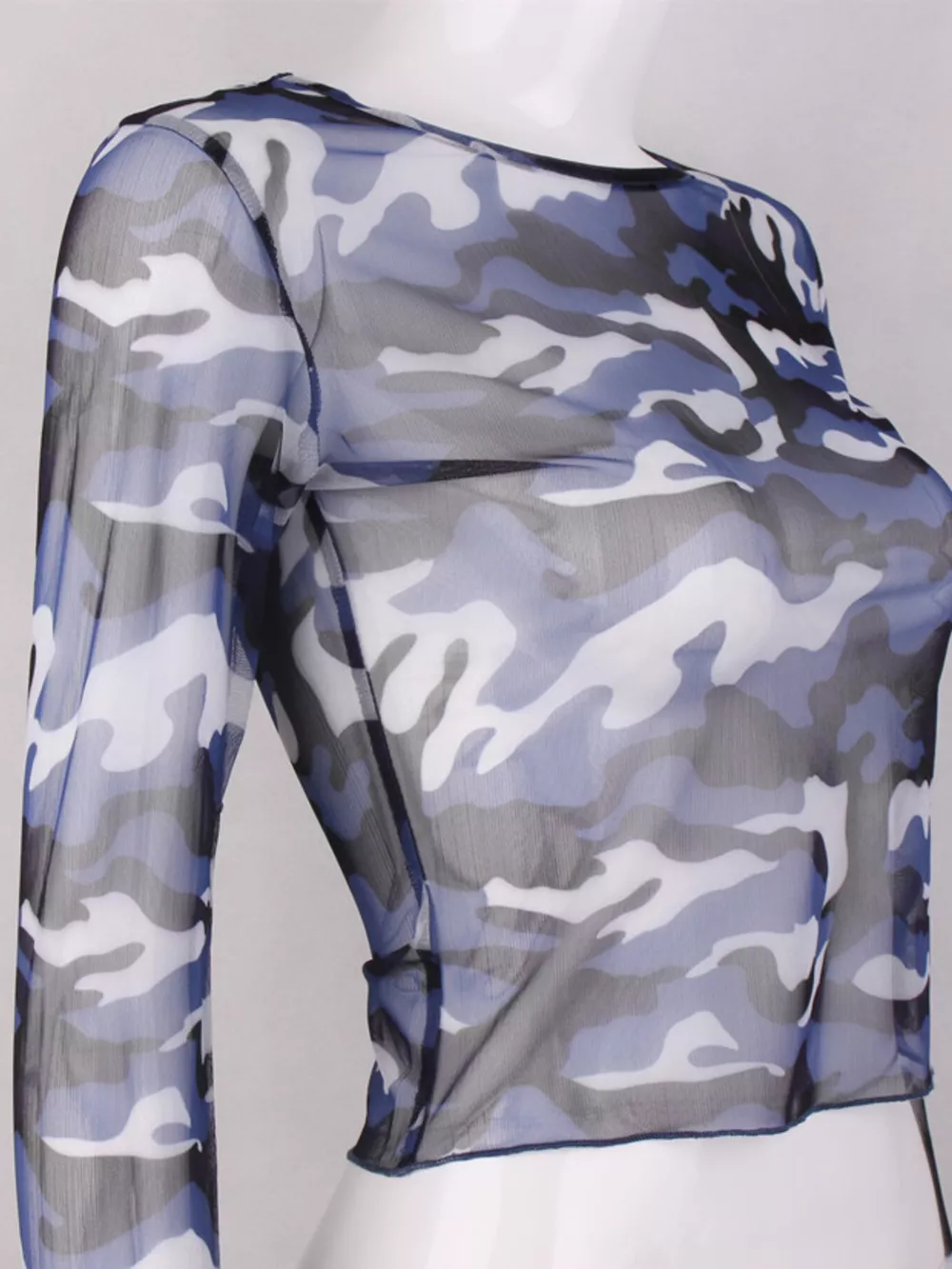 Camouflage Mesh Long Sleeve T-Shirt, image 15