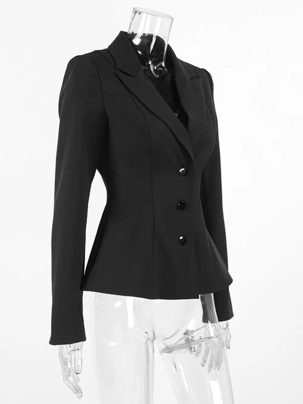 Lapel Collar Button Up Blazer, image 7