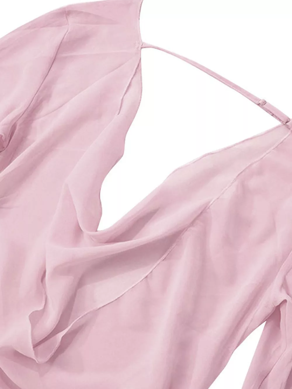 Sheer Chiffon Plunge Mini Dress, image 14