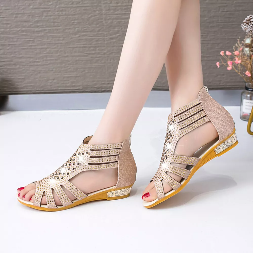 Rhinestone Open Toe Sandals