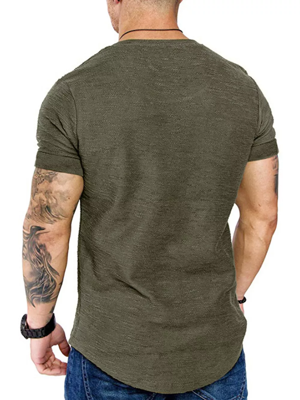 Men's Round Neck Slim Fit Casual T-Shirt, image 6