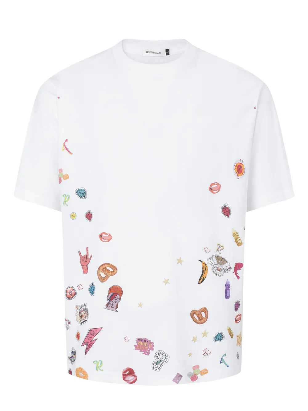 Men's Cosmic Candy Dreams Print Round Neck T-Shirt, image 3