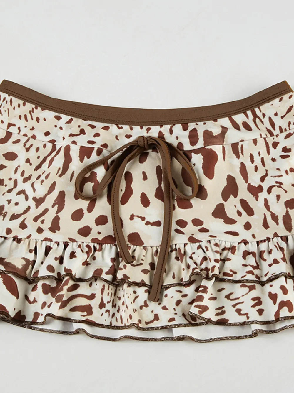 Leopard Print Strapless Top and Skirt Two-Piece Set, image 8