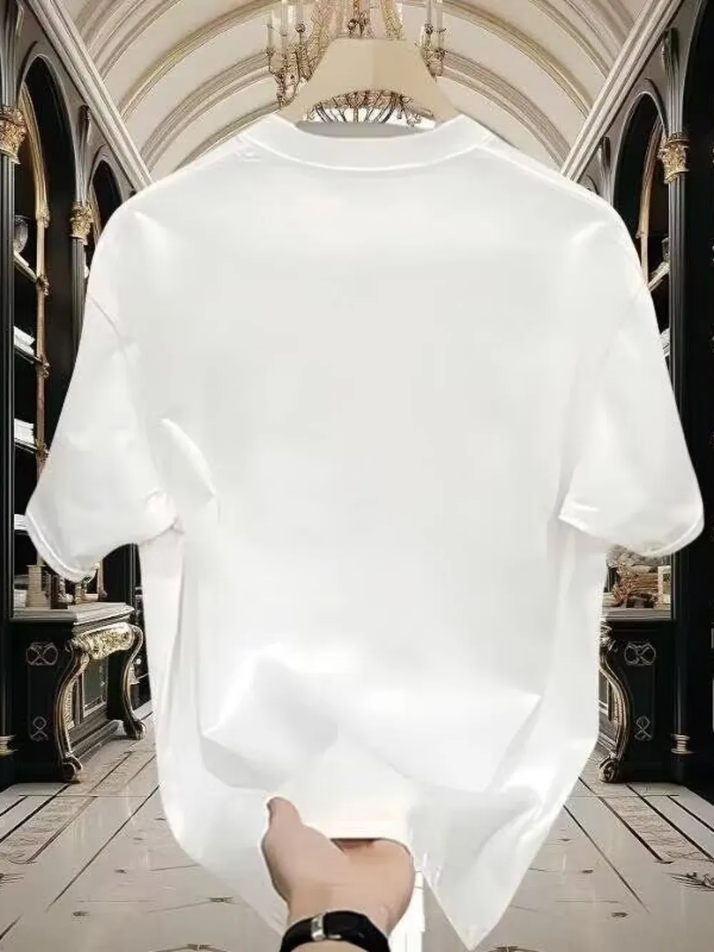 Men's Full Size Letter Round Neck Short Sleeve T-Shirt Plus Size, image 4