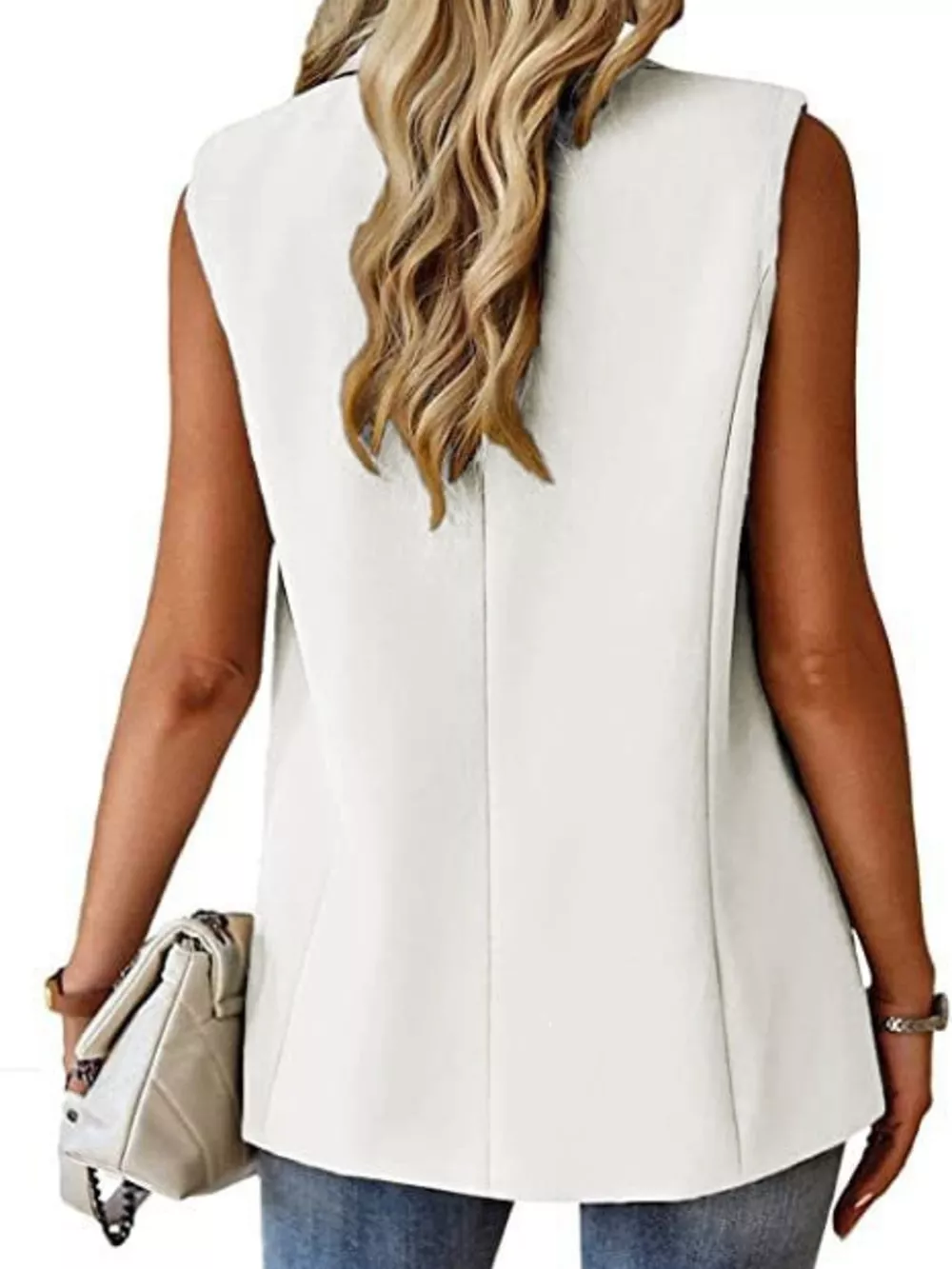 One Button Blazer Vest, image 6