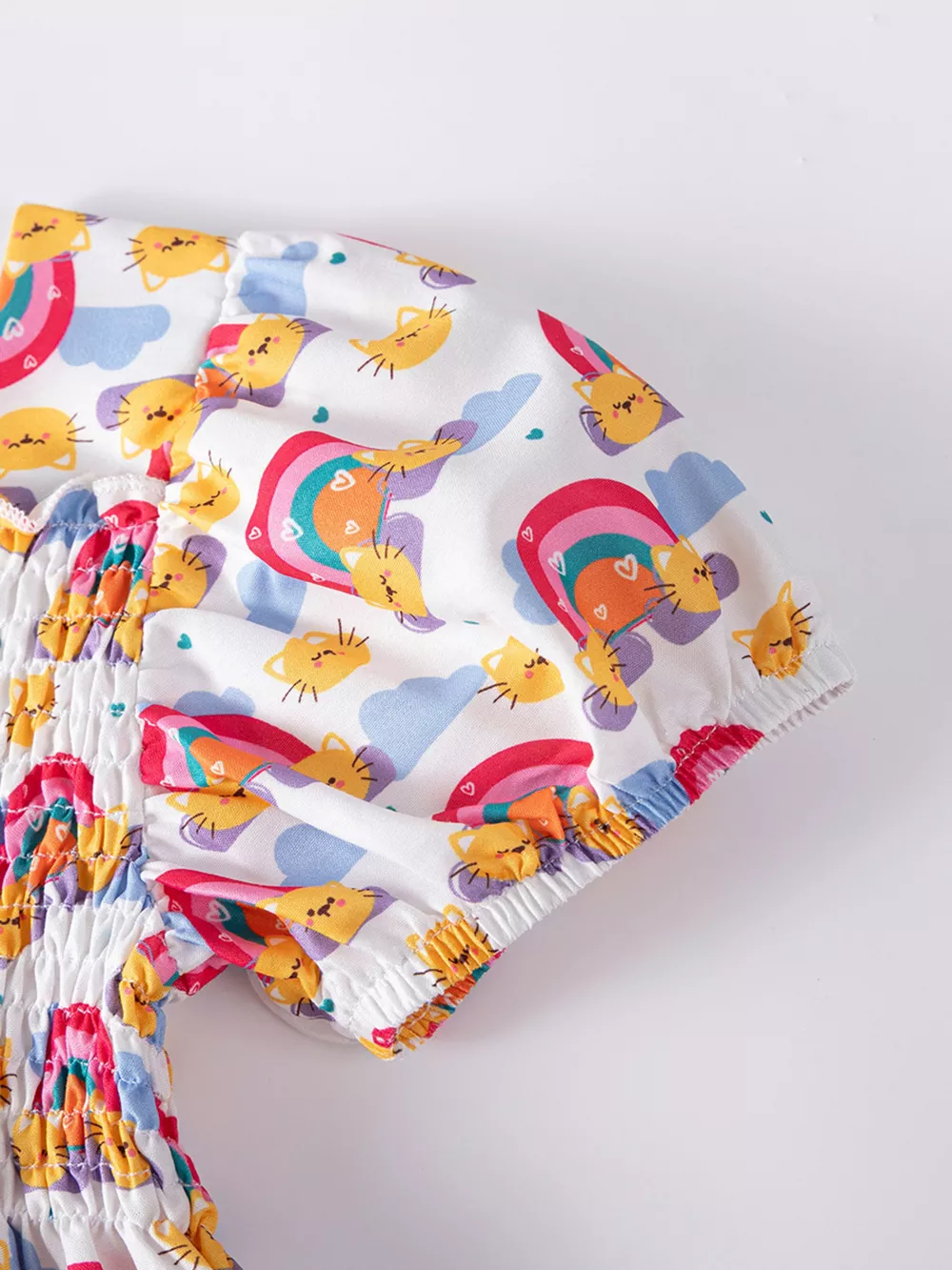 Children's Smocked Puff Sleeve Dress, image 2